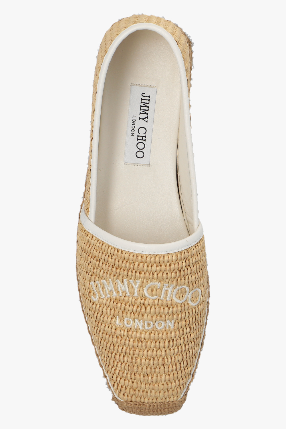 Leste - Beige 'Brie' espadrilles with logo Jimmy Choo